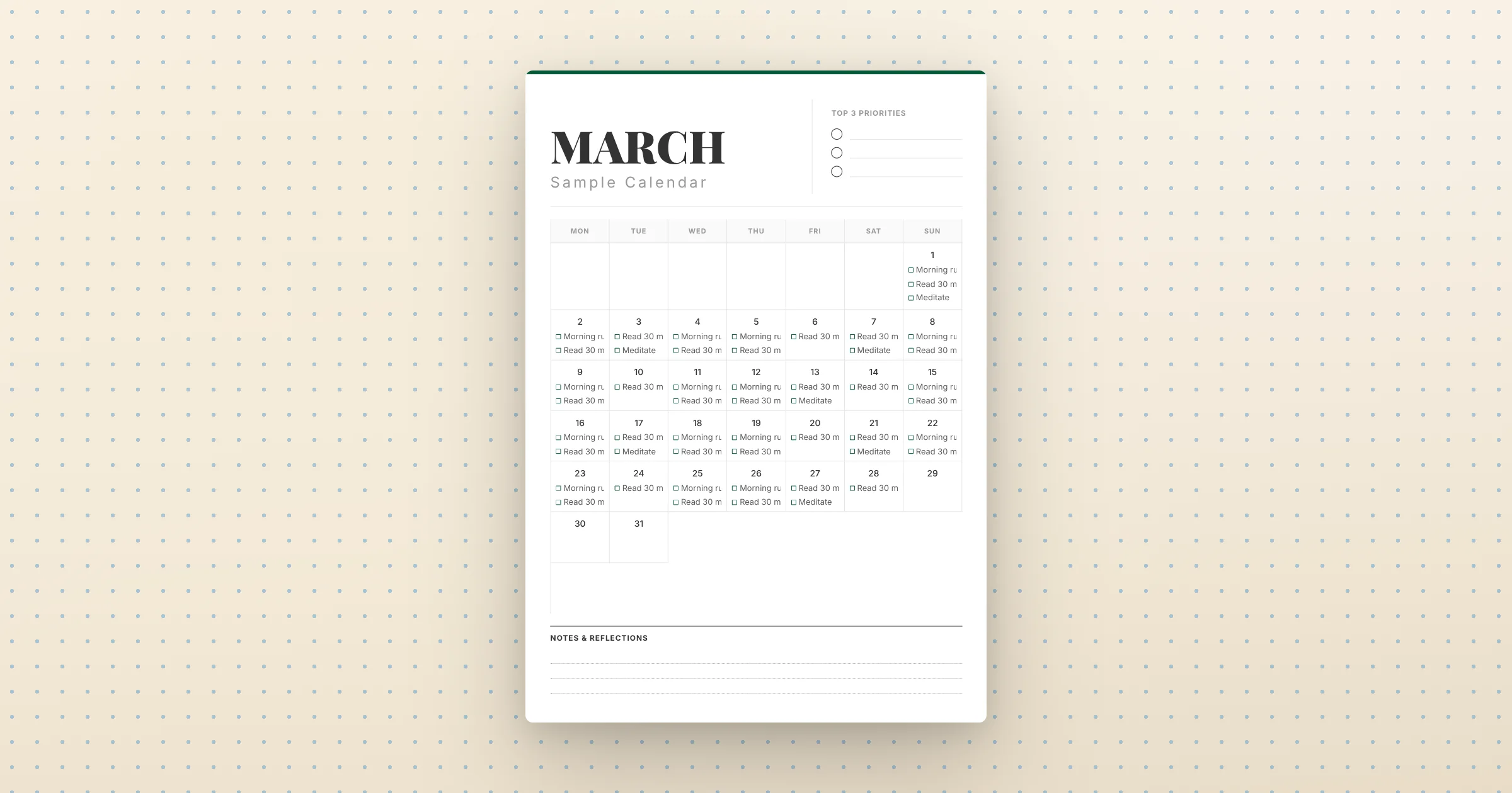 2026 Split-Header Professional Monthly Planner — printable monthly calendar PDF, A4 portrait